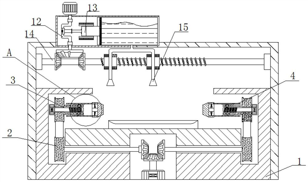 Pipe paint spraying device fixed from inside