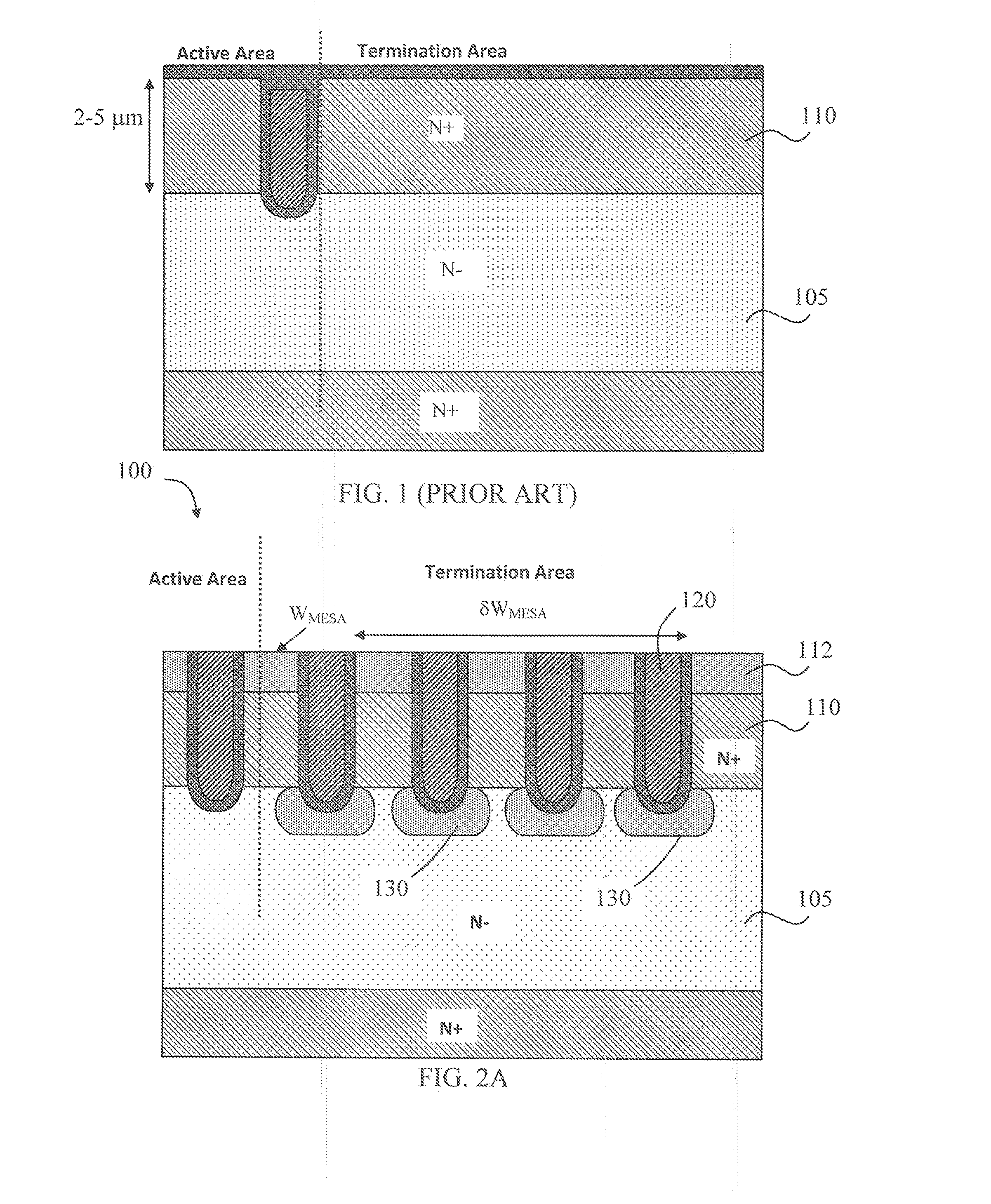 Termination of high voltage (HV) devices with new configurations and methods