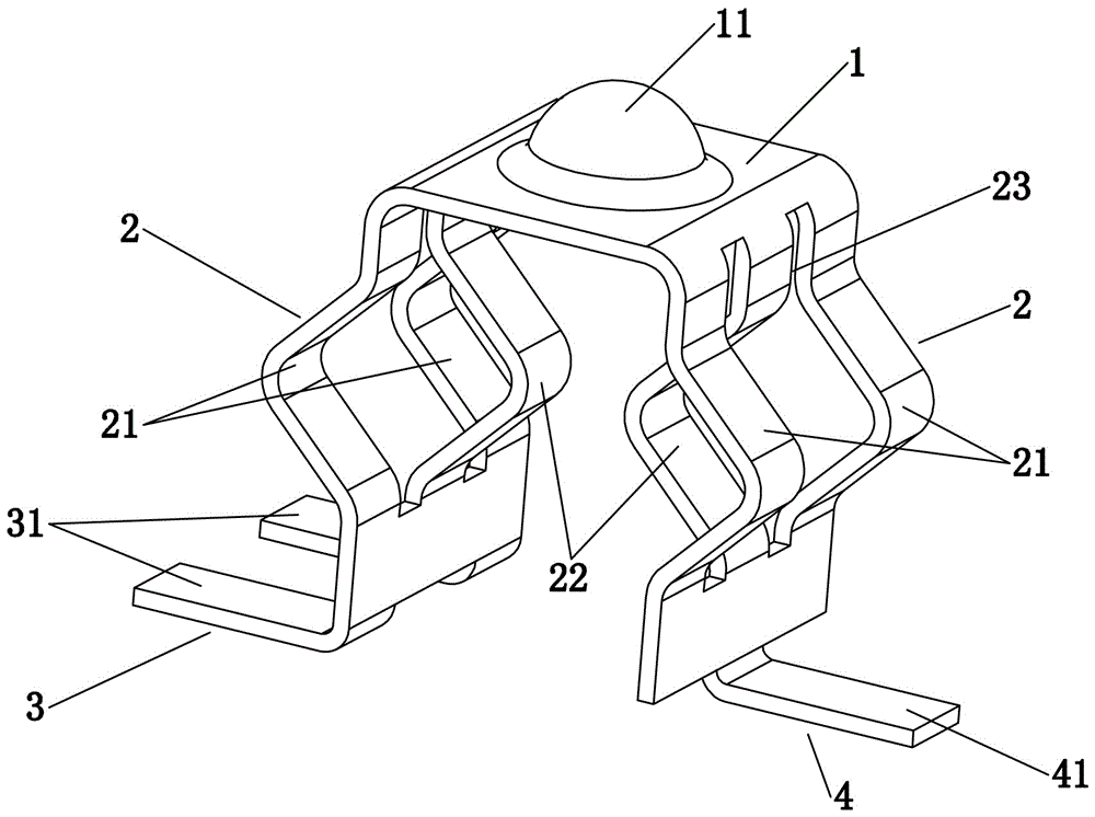 Metal elastic contact