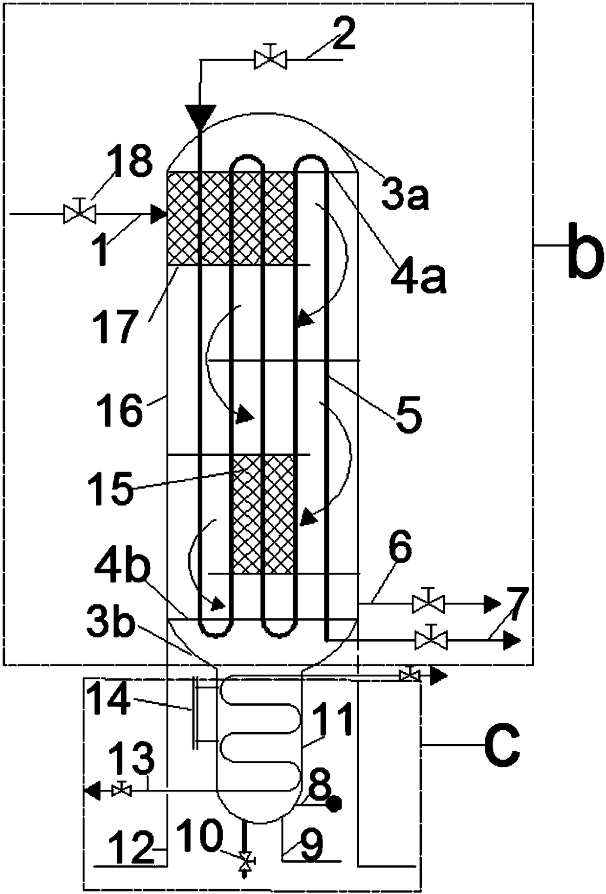 Circulating working medium heat exchanger with oil separation function and application thereof