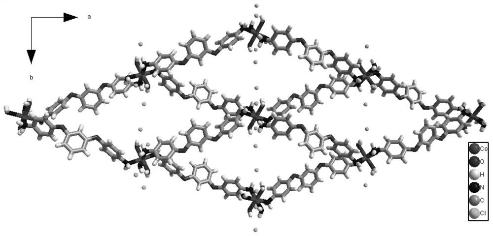 A kind of rhombohedral network coordination polymer based on niii and its preparation method and application