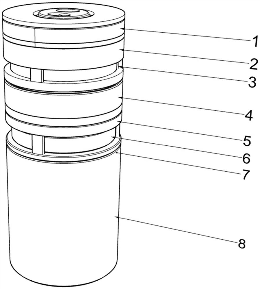 Container capable of quantitatively cutting and grinding tablets and application method thereof