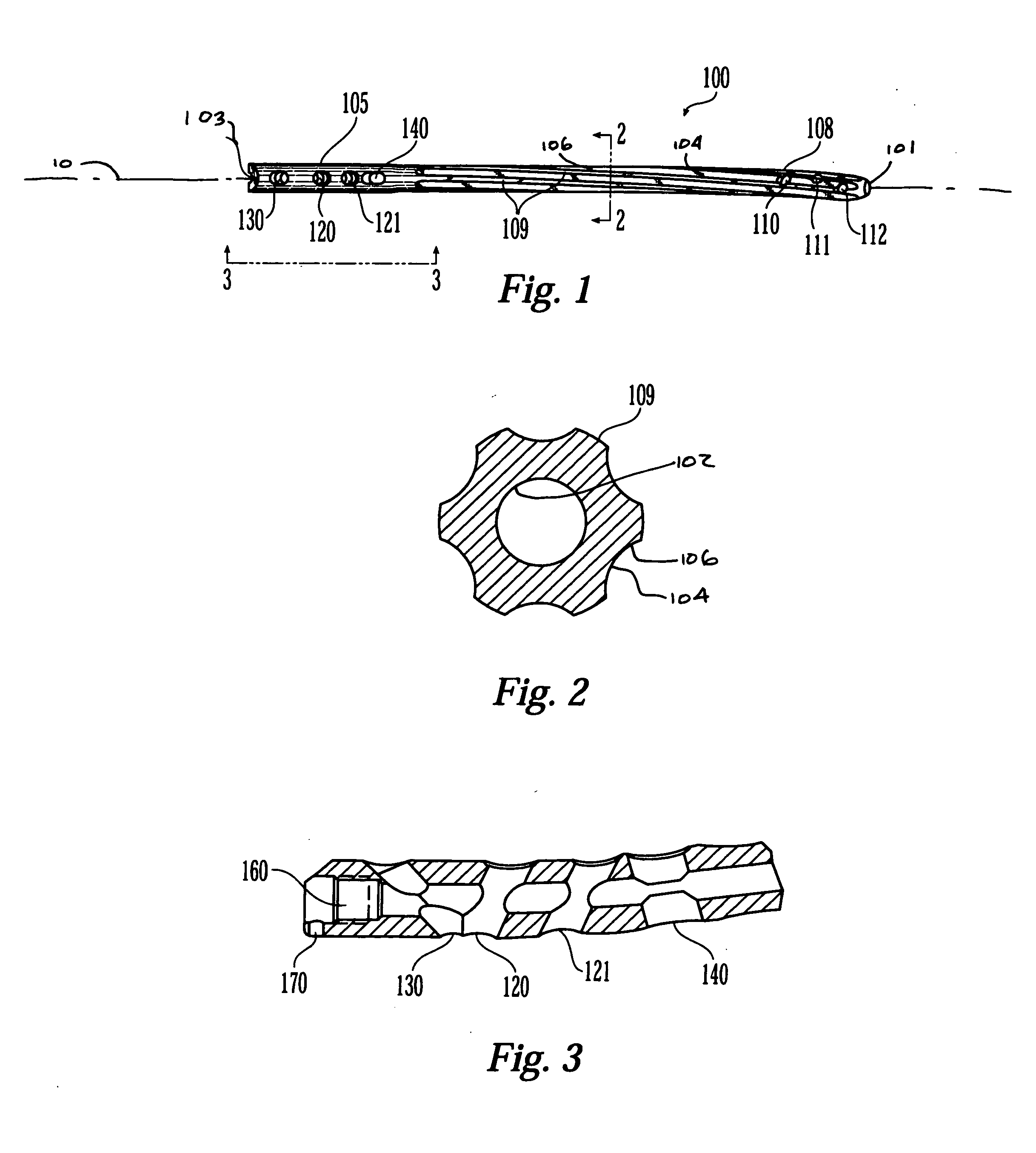 Intramedullary rod with spiraling flutes