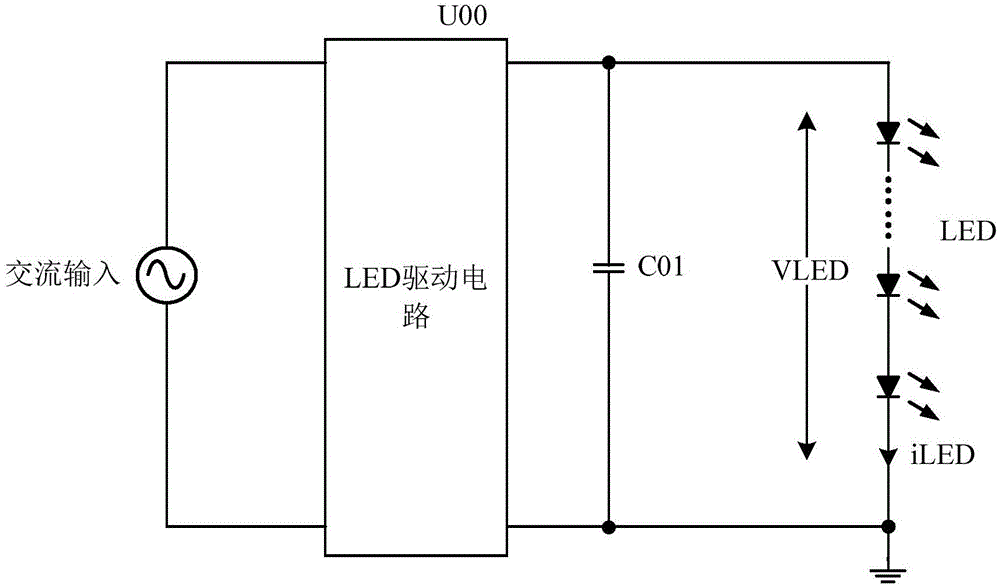 Ripple wave removing circuit, ripple wave removing method and LED circuit employing same