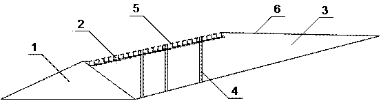 Damming method of tailing subdam