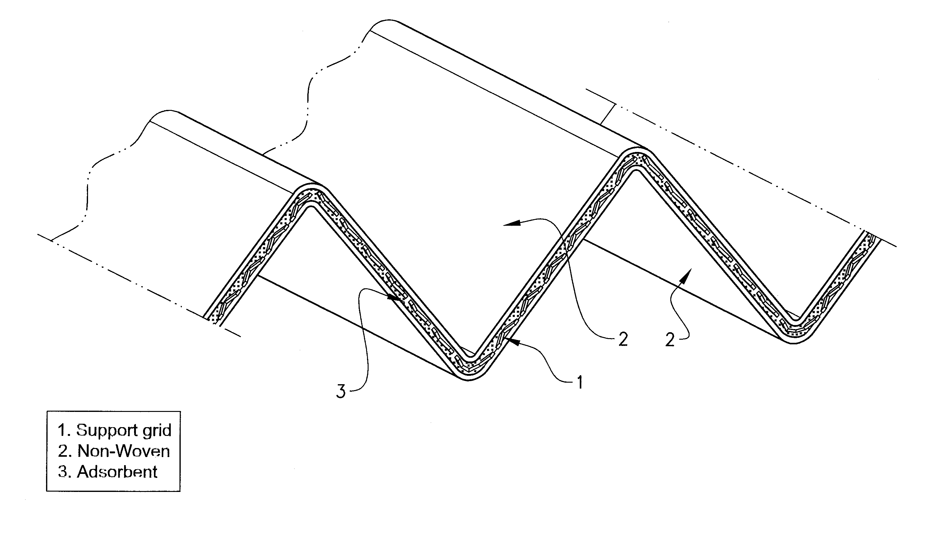 Regenerable pleated filter medium