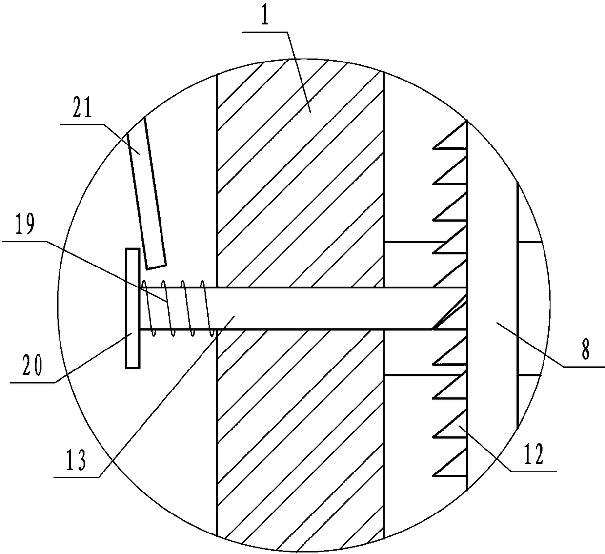 Dust recovery processing device