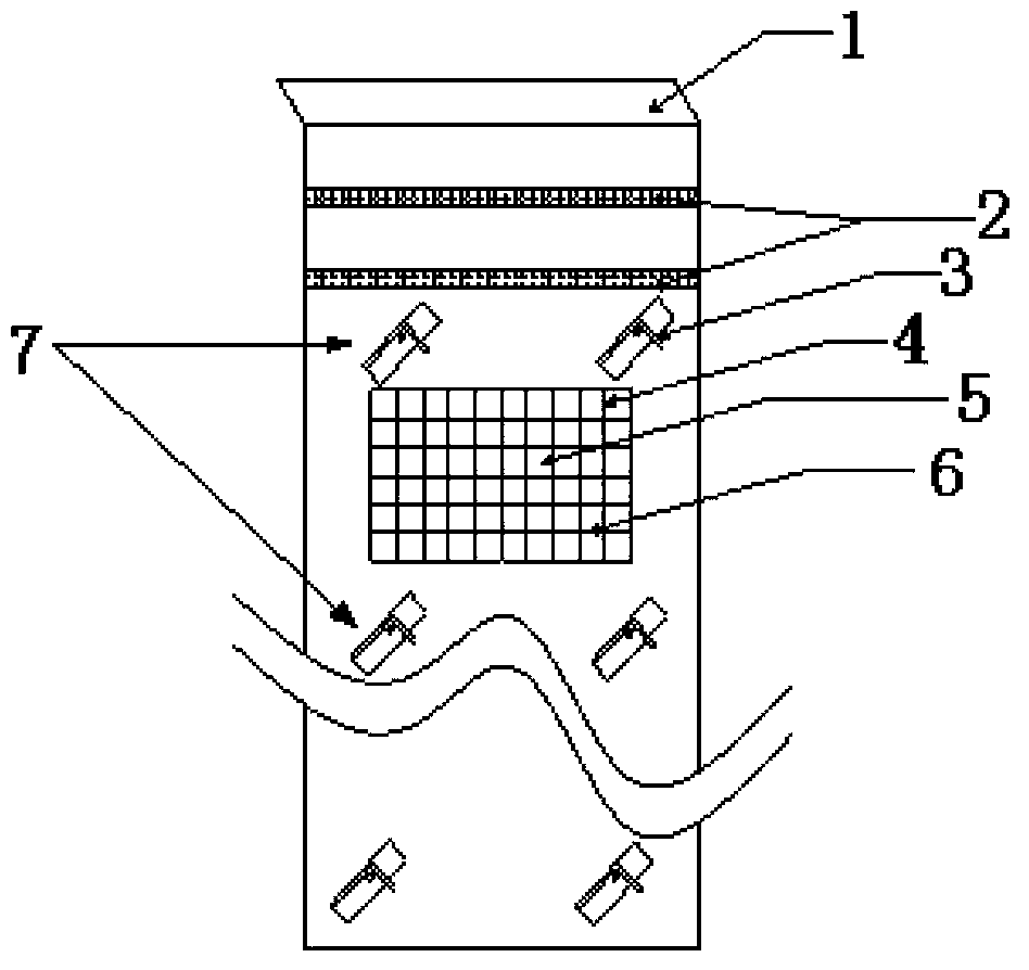 Wall liquid film and wall-free liquid film alternate structured filler adapting to viscous absorbent