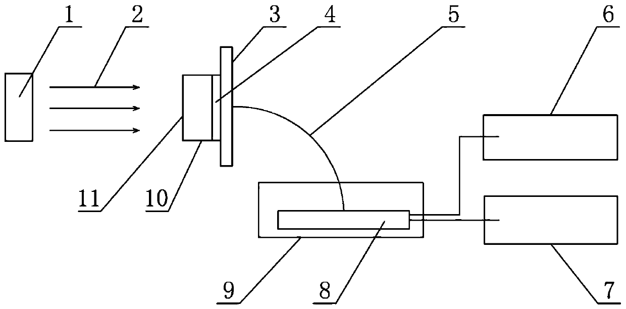 Ray radiation field dose rate measuring device and measuring method