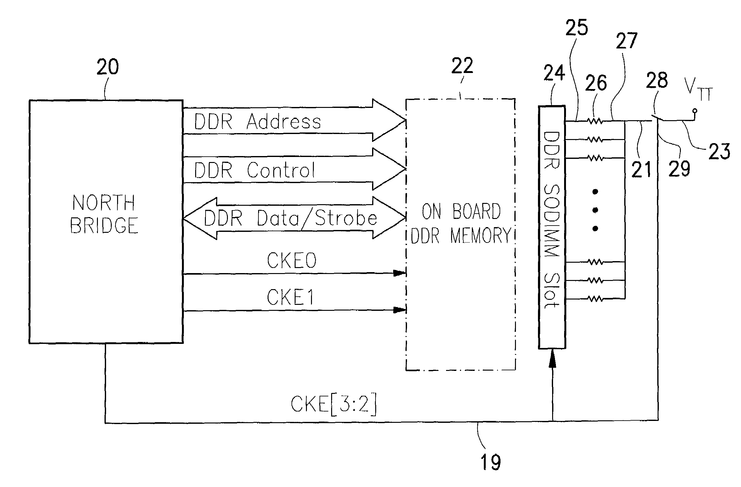 Motherboard with reduced power consumption