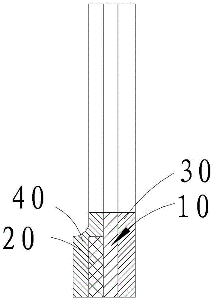 Square adhesive structure and manufacturing method thereof