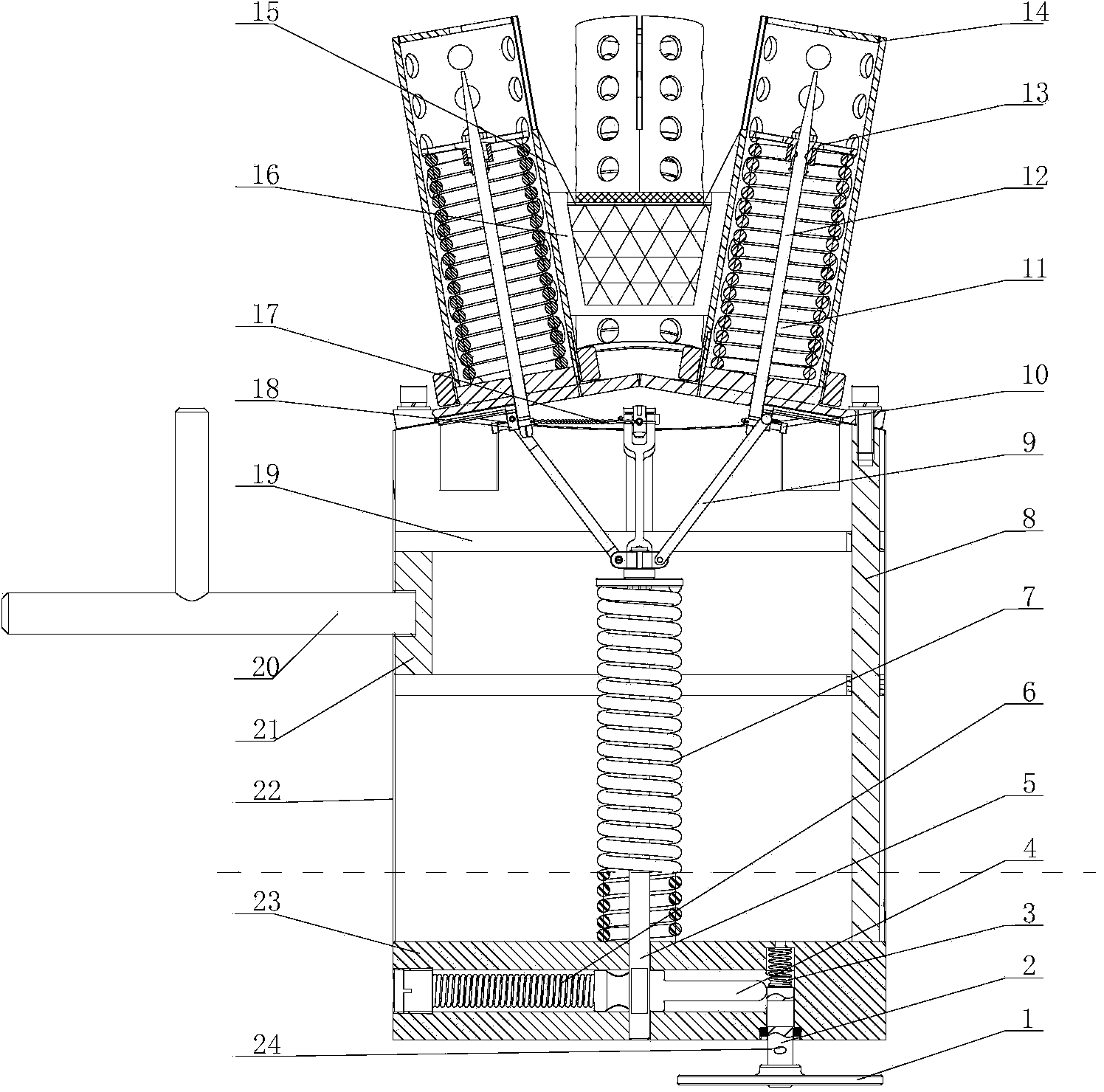 Net launching type aquatic life sampler