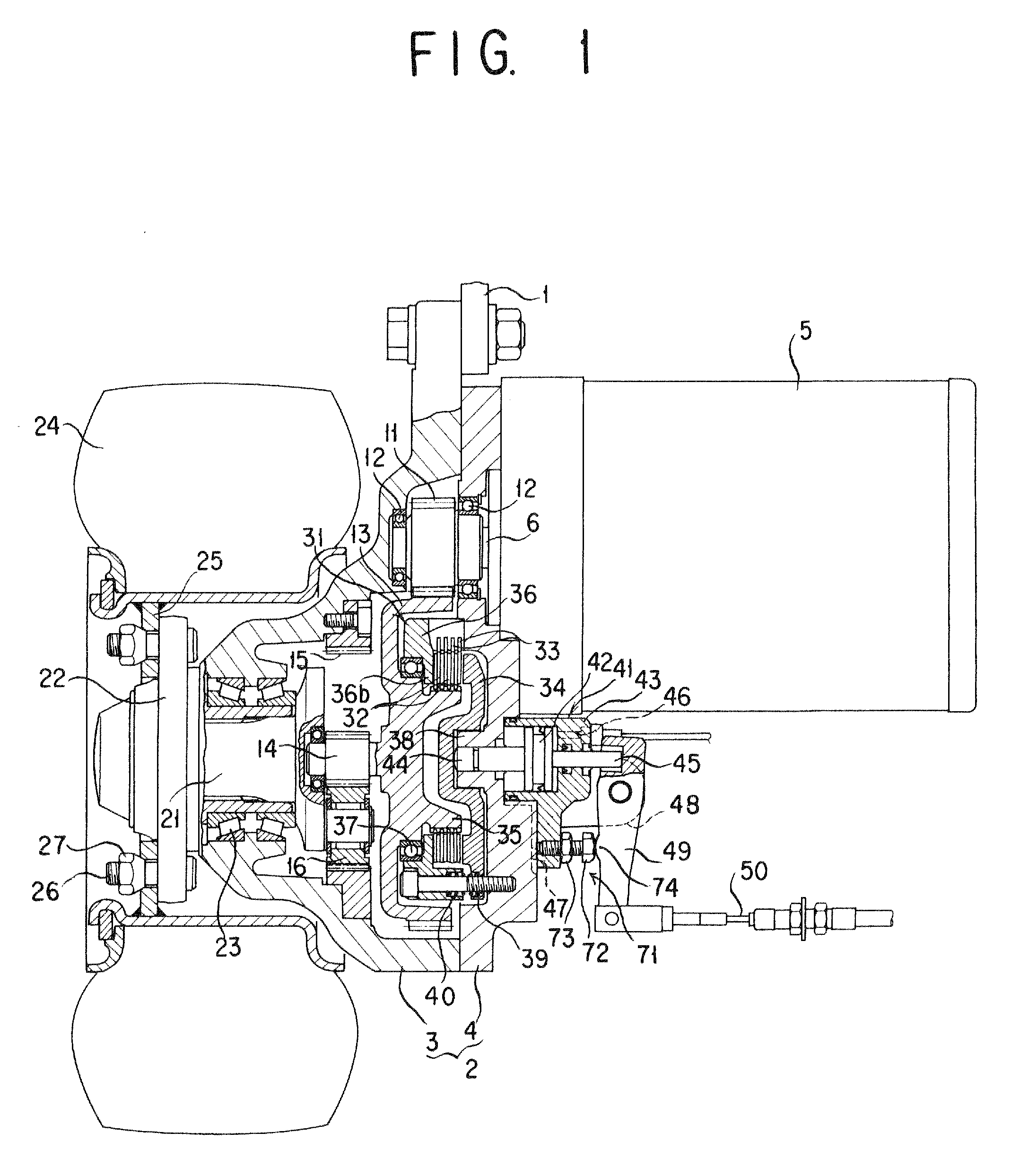 Battery forklift drive unit