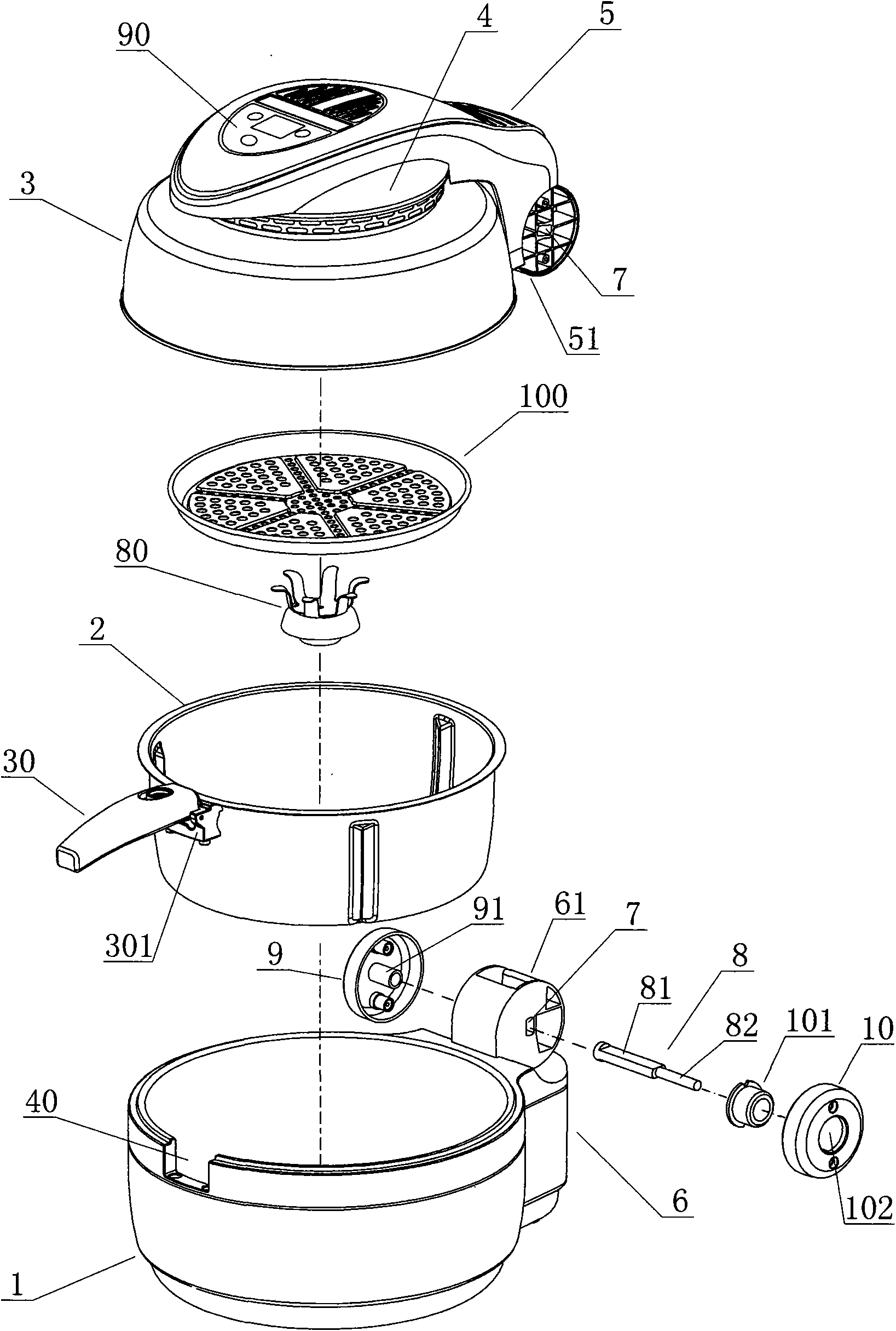 Full-automatic cooking processor