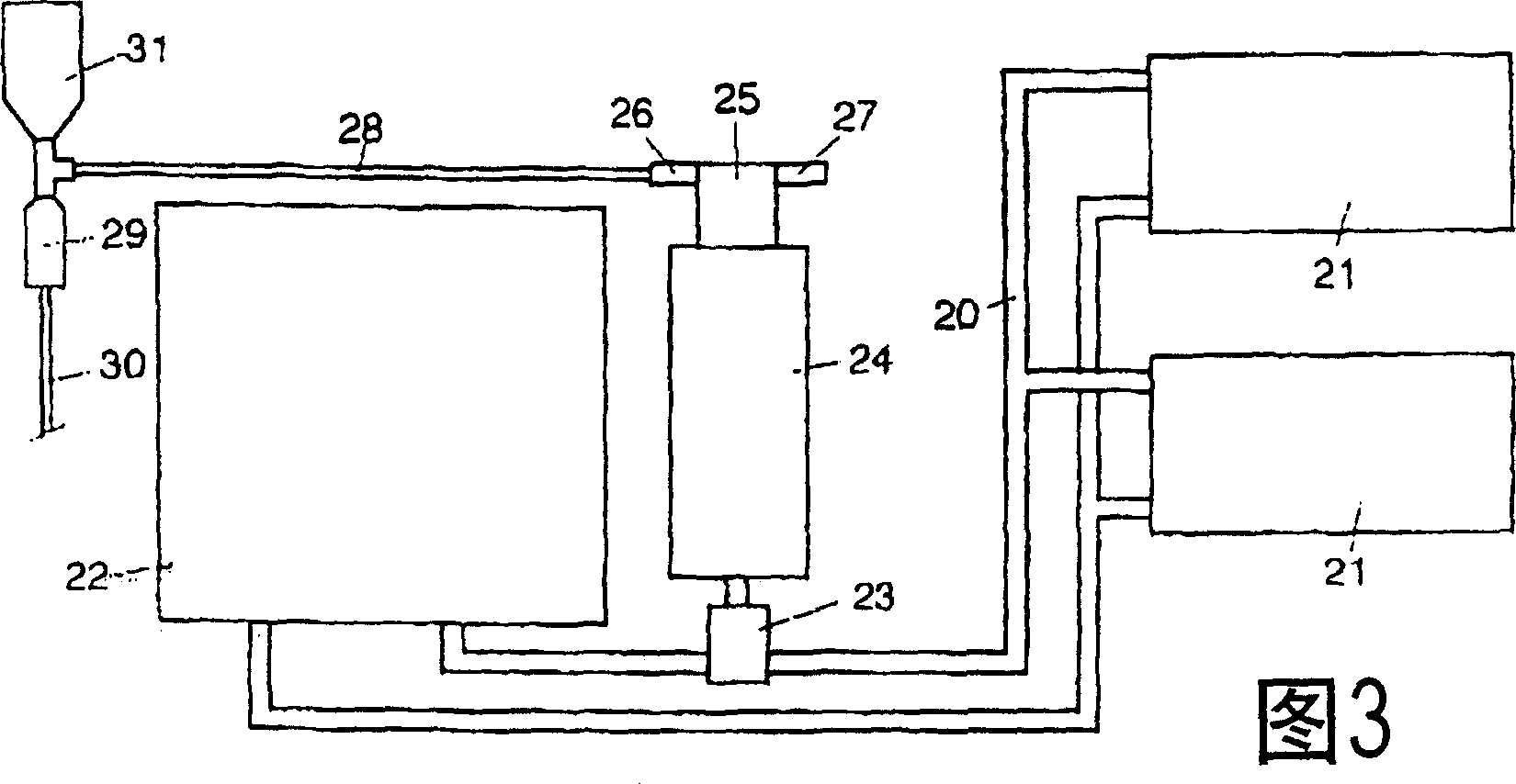 Method for feeding closed liquid system