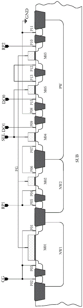 Ultra-low power pseudo-differential structure non-volatile memory compatible with standard cmos process