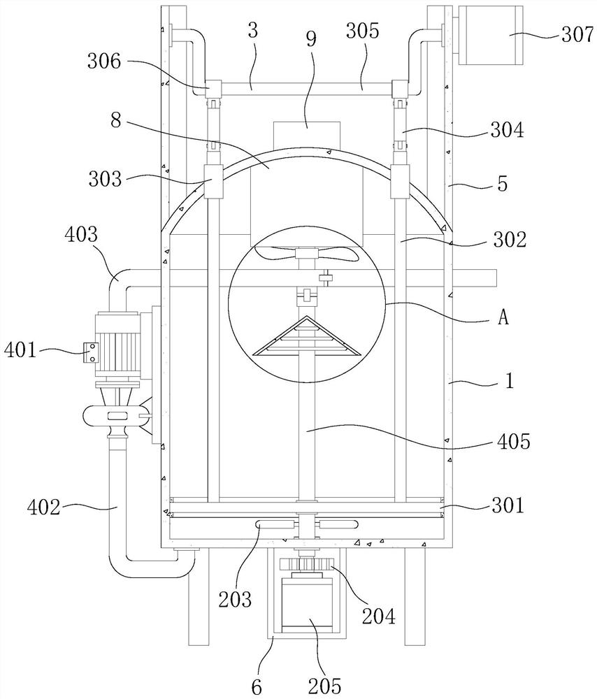 Mesh belt type composite foaming device for plastic floor production