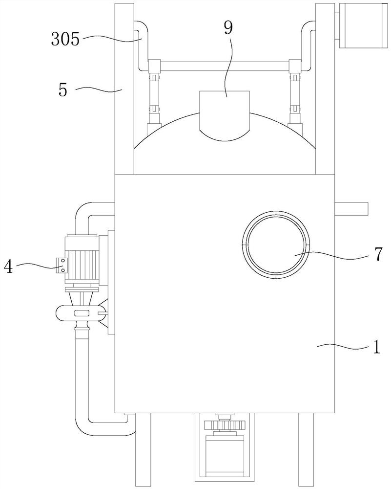 Mesh belt type composite foaming device for plastic floor production