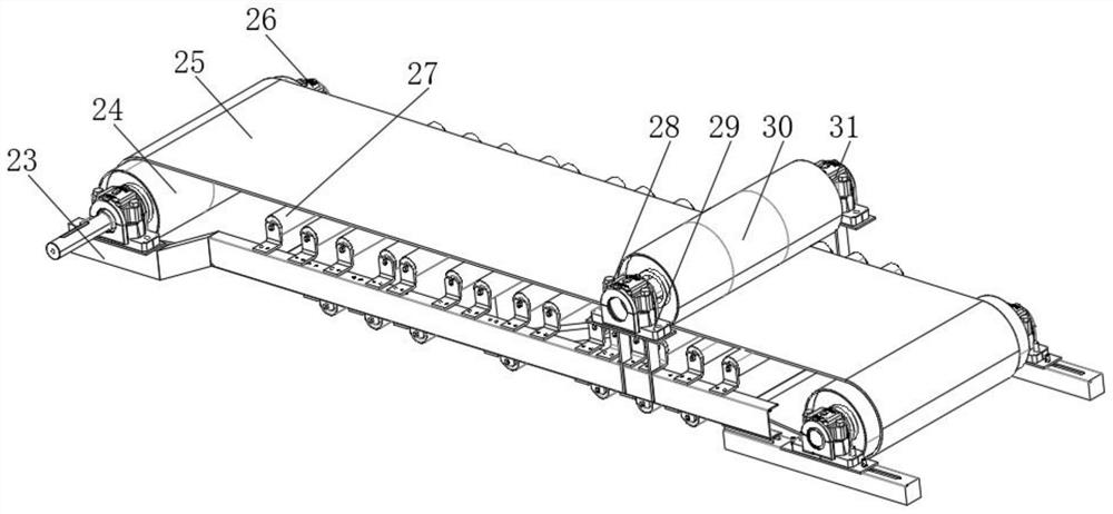 Convenient-to-adjust cloth paving device for garment processing