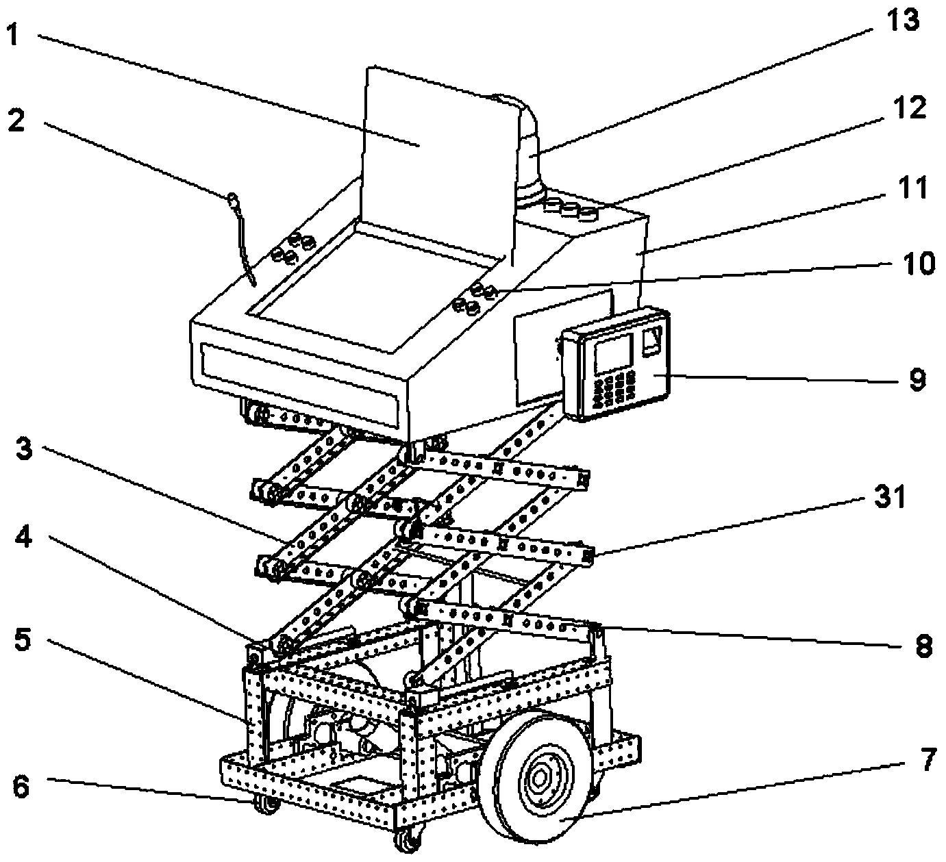 Wheel-type movable platform robot