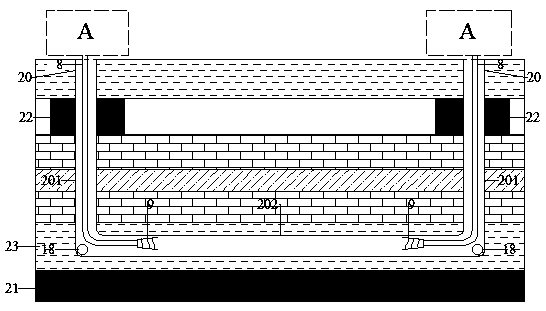 Plasma U type method for reducing composite high mine pressure of thick-hard roof and abandoned coal pillars