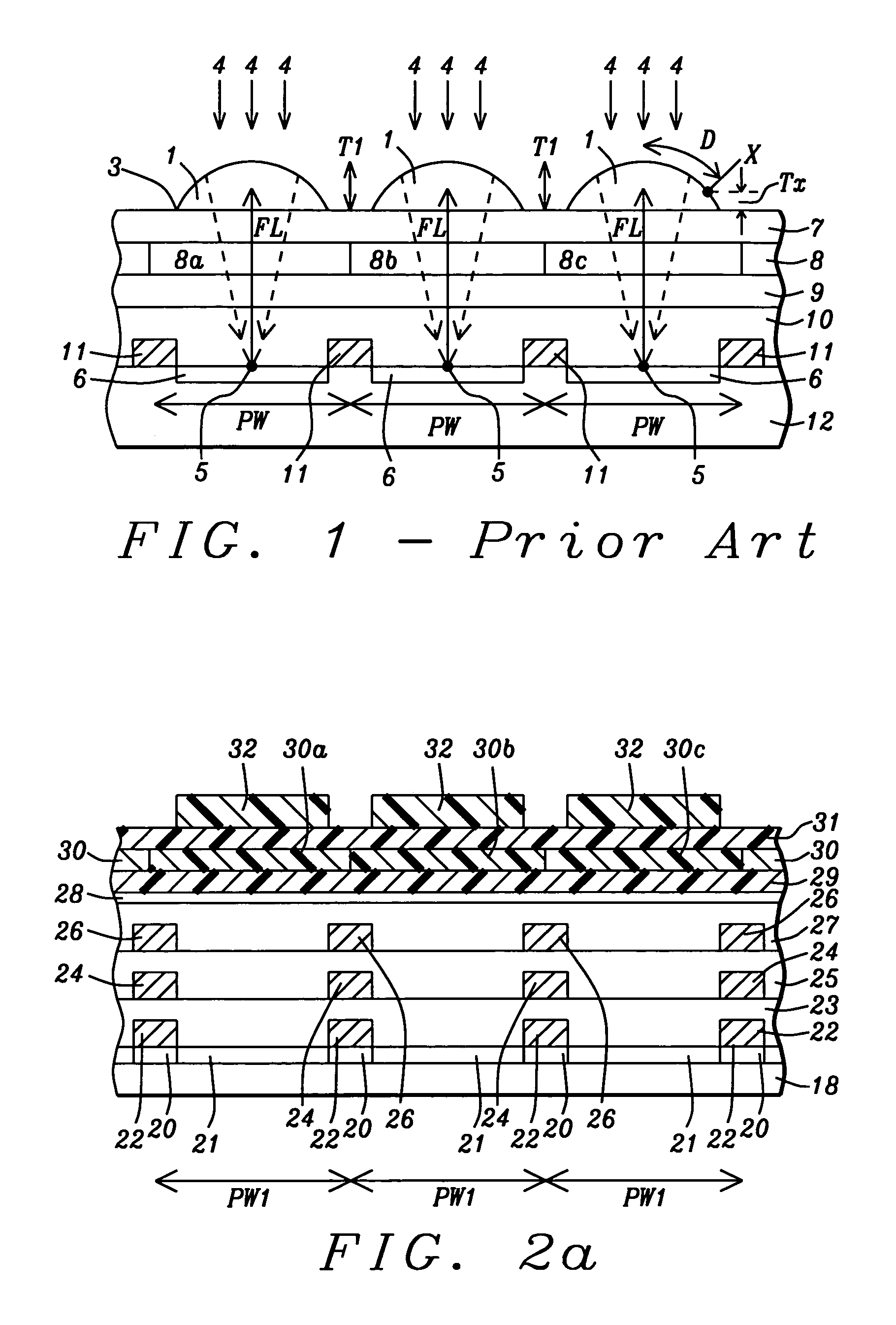 Effective method to improve sub-micron color filter sensitivity