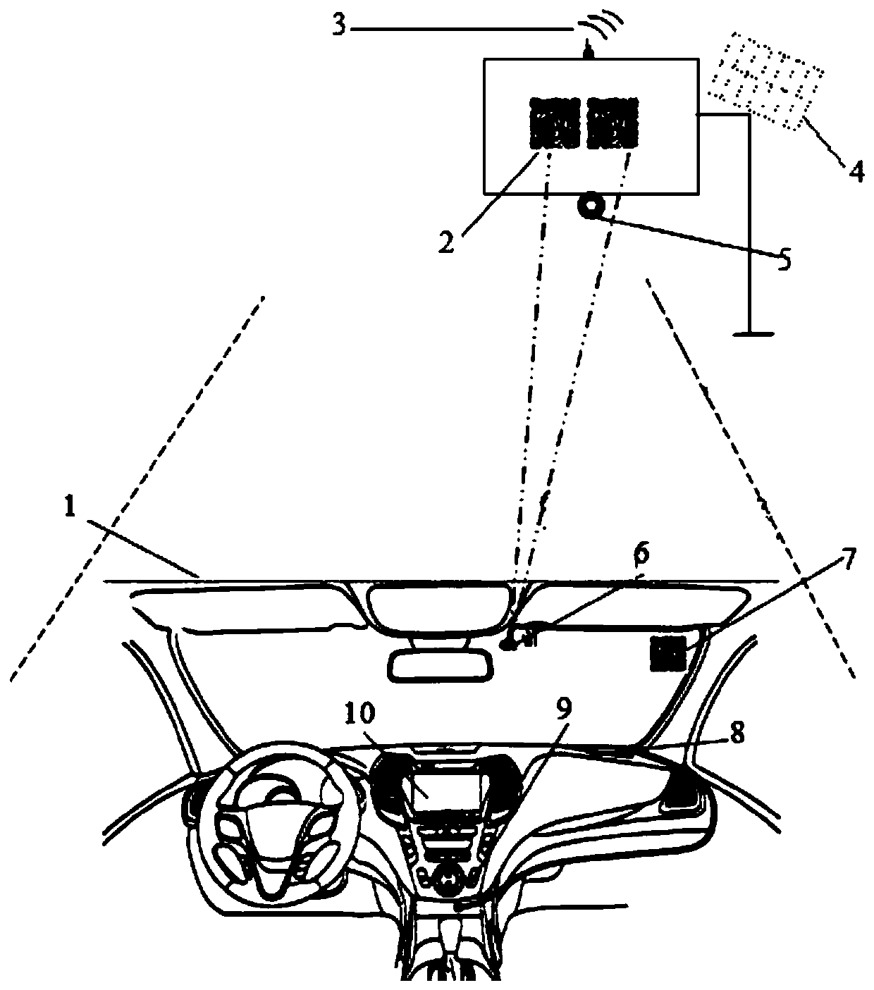 Vehicle-mounted traffic facility two-dimensional code identification system and method