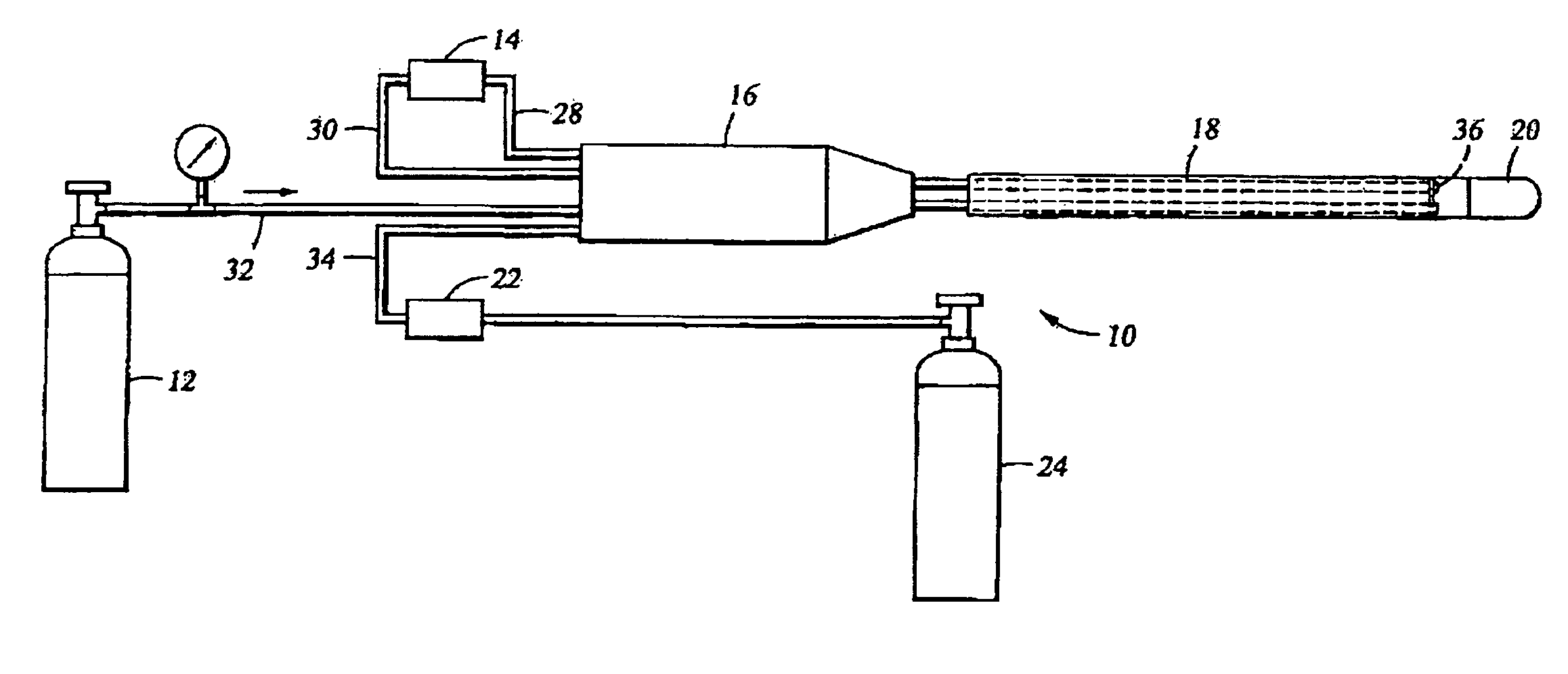 Precooled cryogenic ablation system