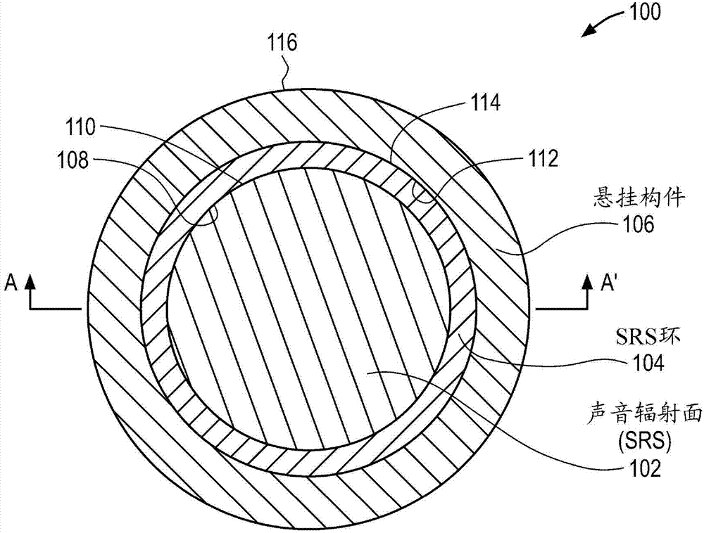 Three part membrane speaker