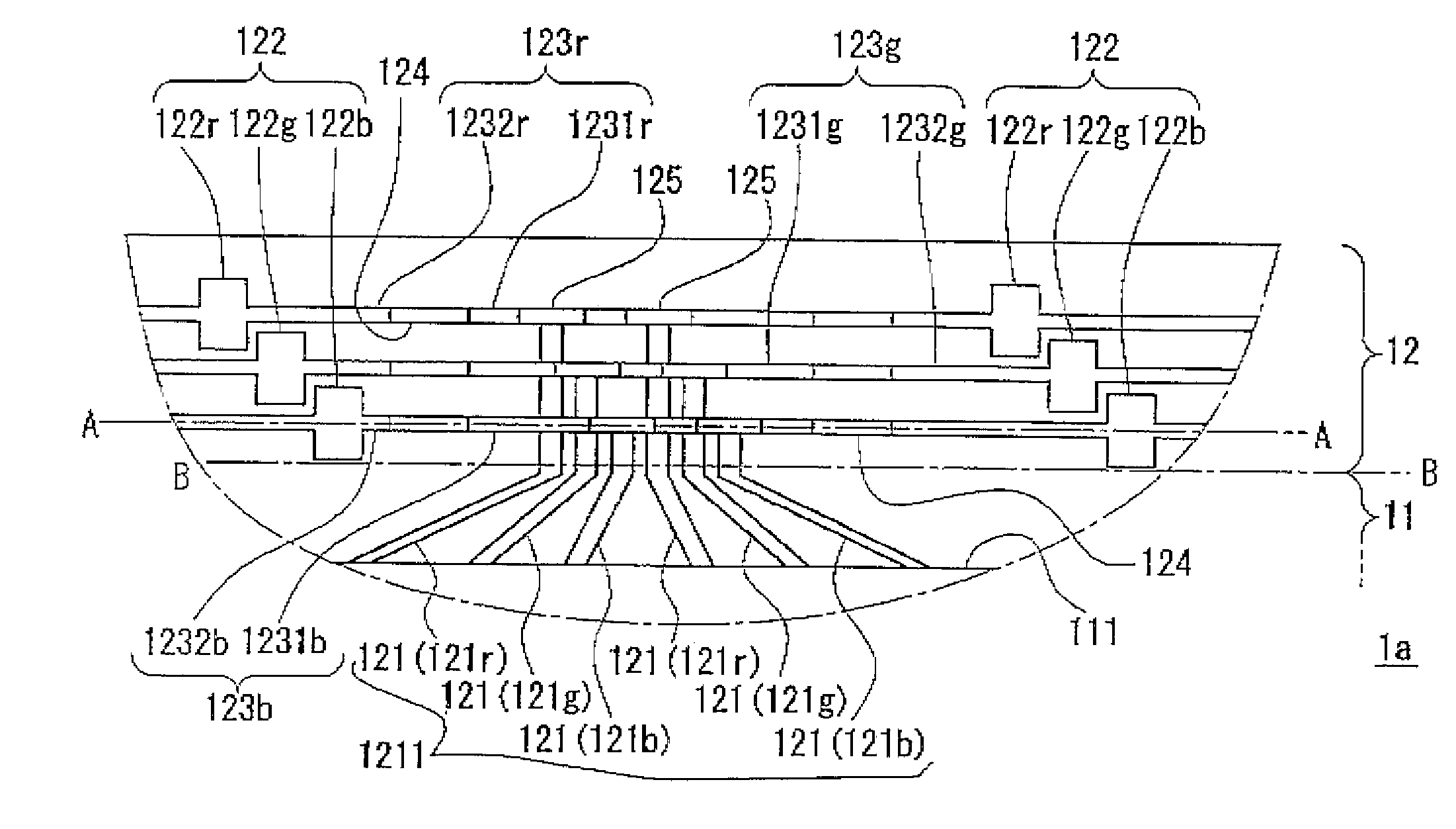 Substrate for a display panel, a display panel having the substrate, a production process of the substrate, and a production process of the display panel