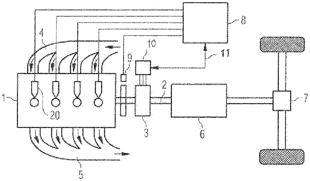 Method for driving an internal combustion engine with the support of an electric machine and the internal combustion engine