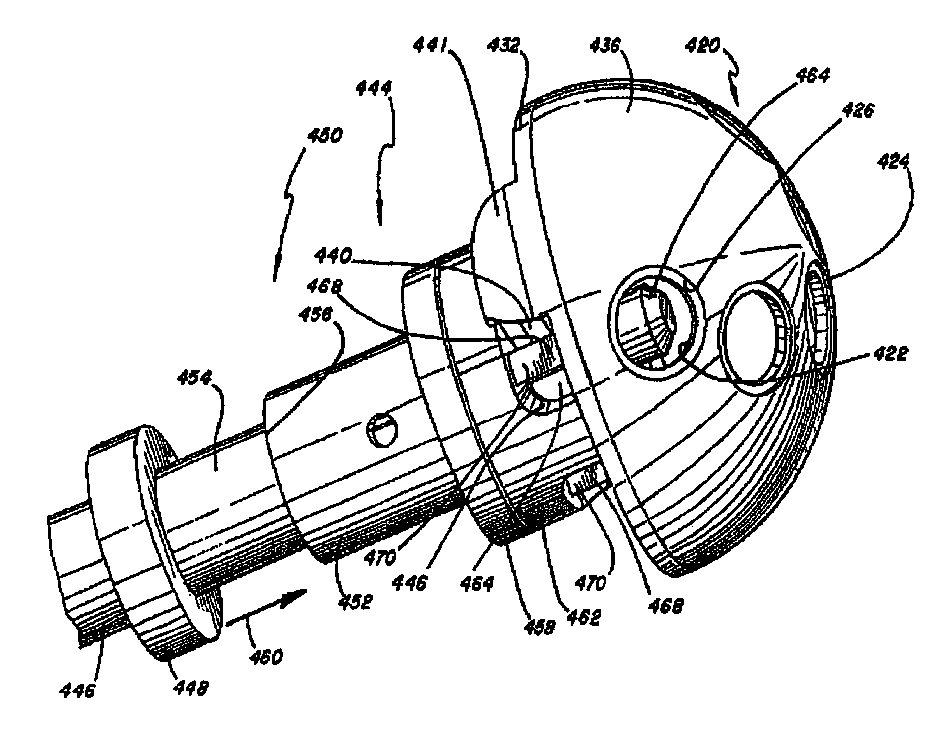 Connector for domed cutting tool