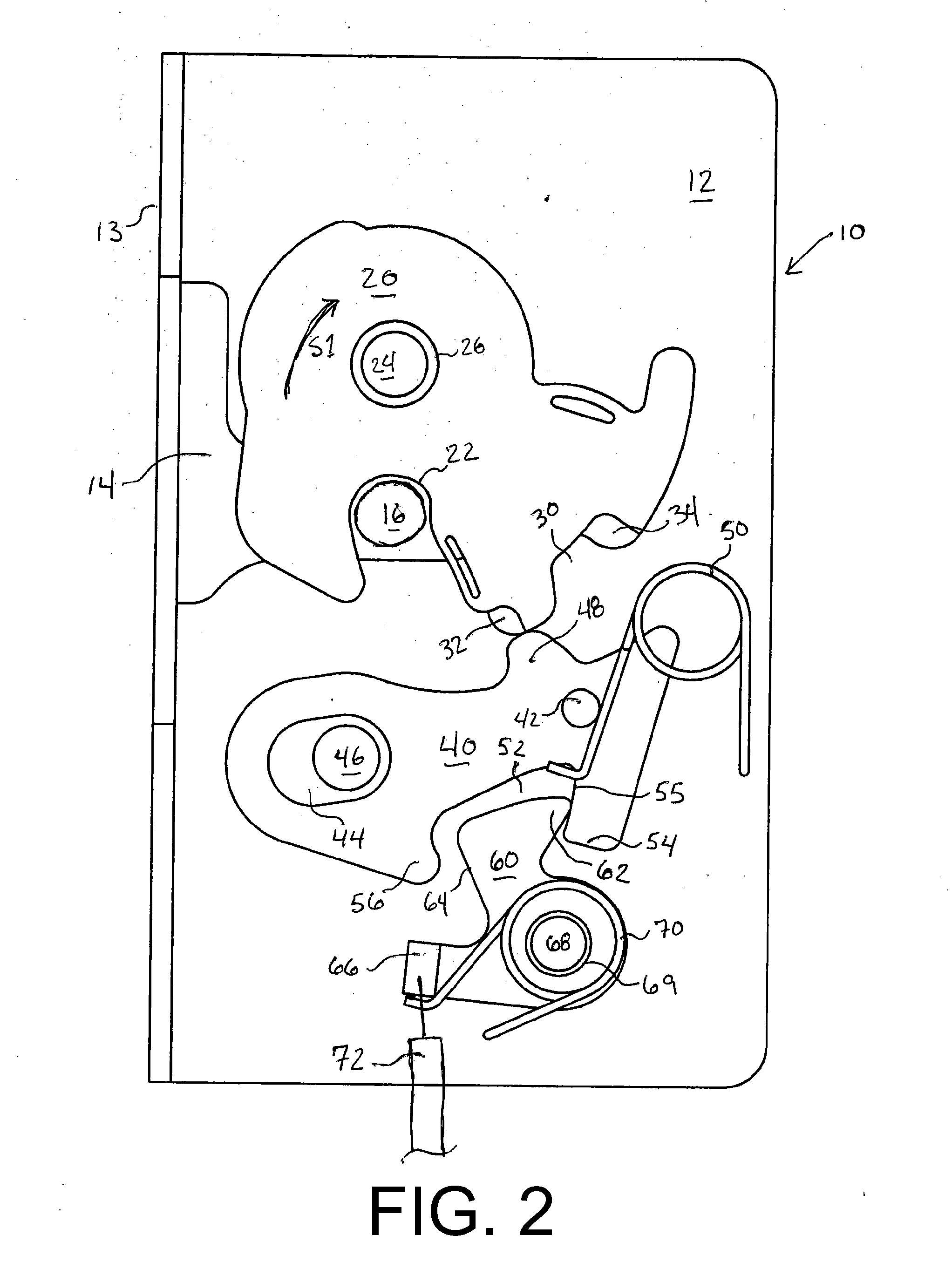 Lock unit having a slotted pawl