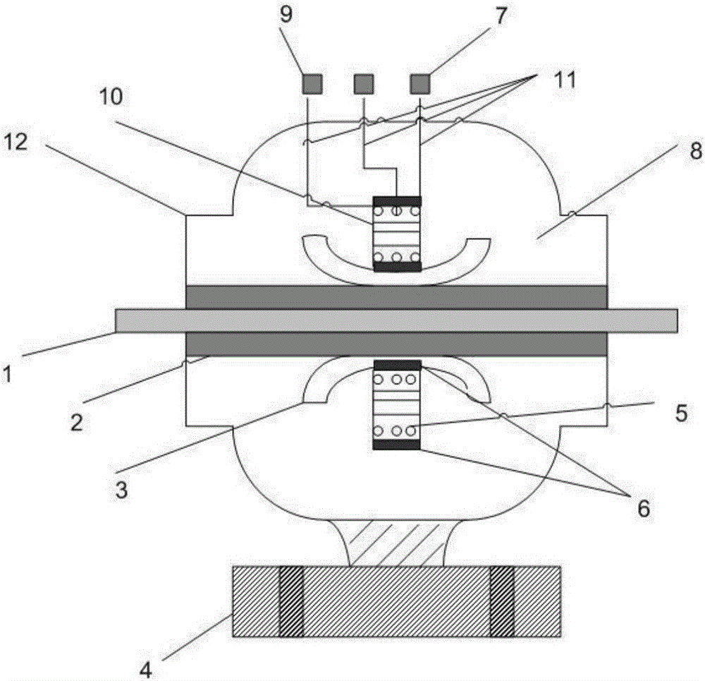 High-voltage three-potential insulated isolated current sensor