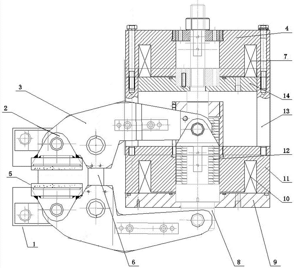 A high torque double electromagnet head normally closed safety brake