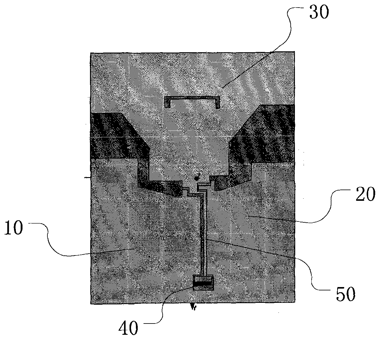 Tri-branch multi-frequency plane dipole antenna