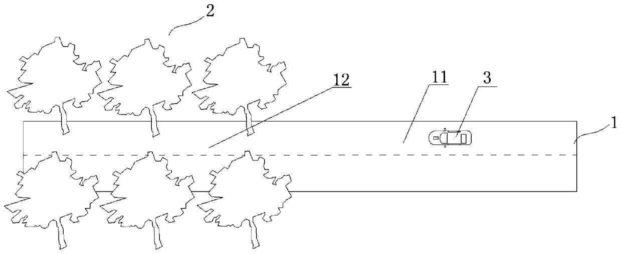 Test method and test field for ability of self-driving vehicle to pass through visual interference zone