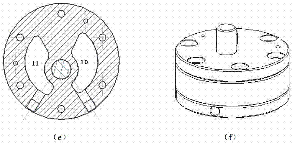 Inside engaged gear pump or gear motor device with multilayer structure