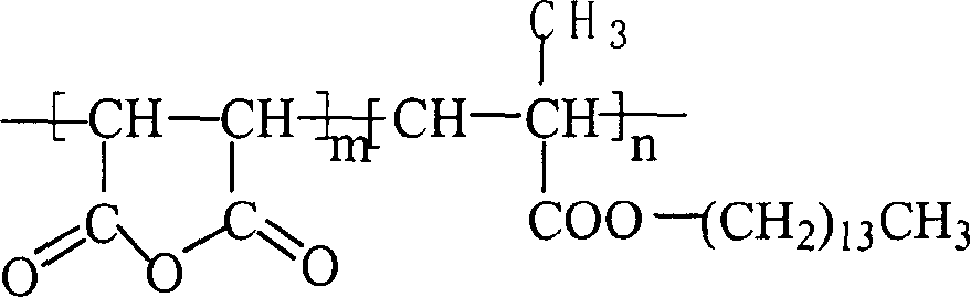 Use of methacrylic acid tetradecyl ester-maleic anhydride copolymer