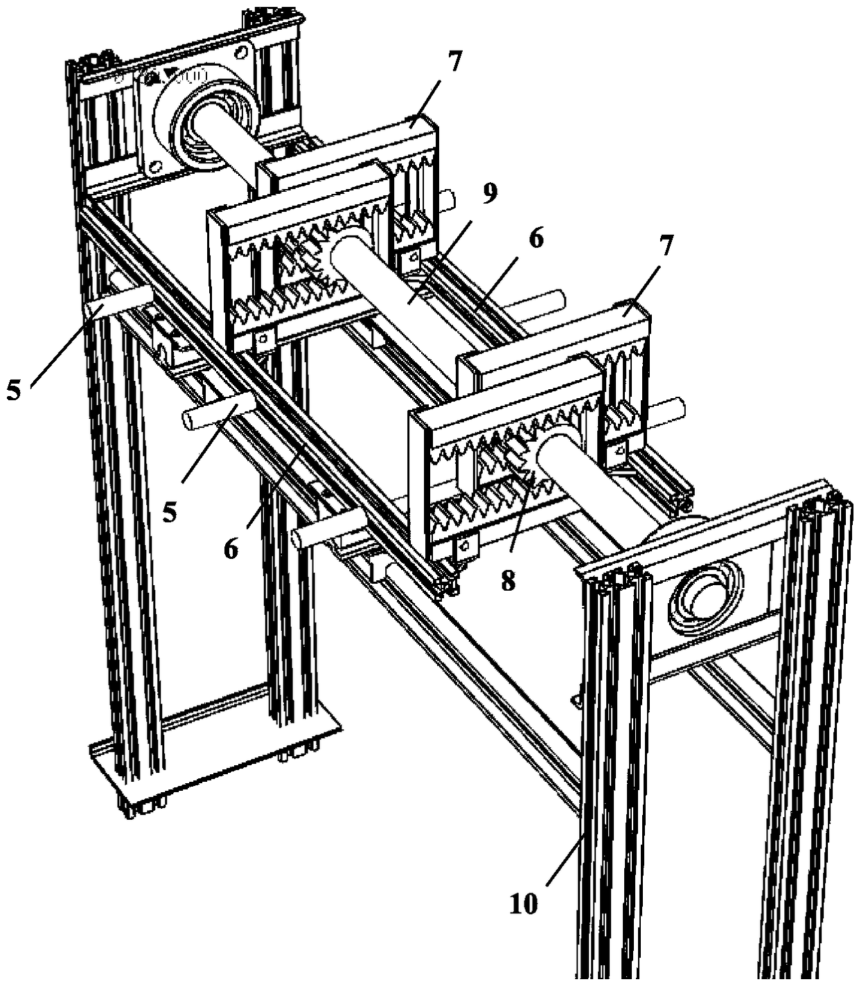 Unidirectionally-driven three-dimensional three-linkage-period stepping mechanism