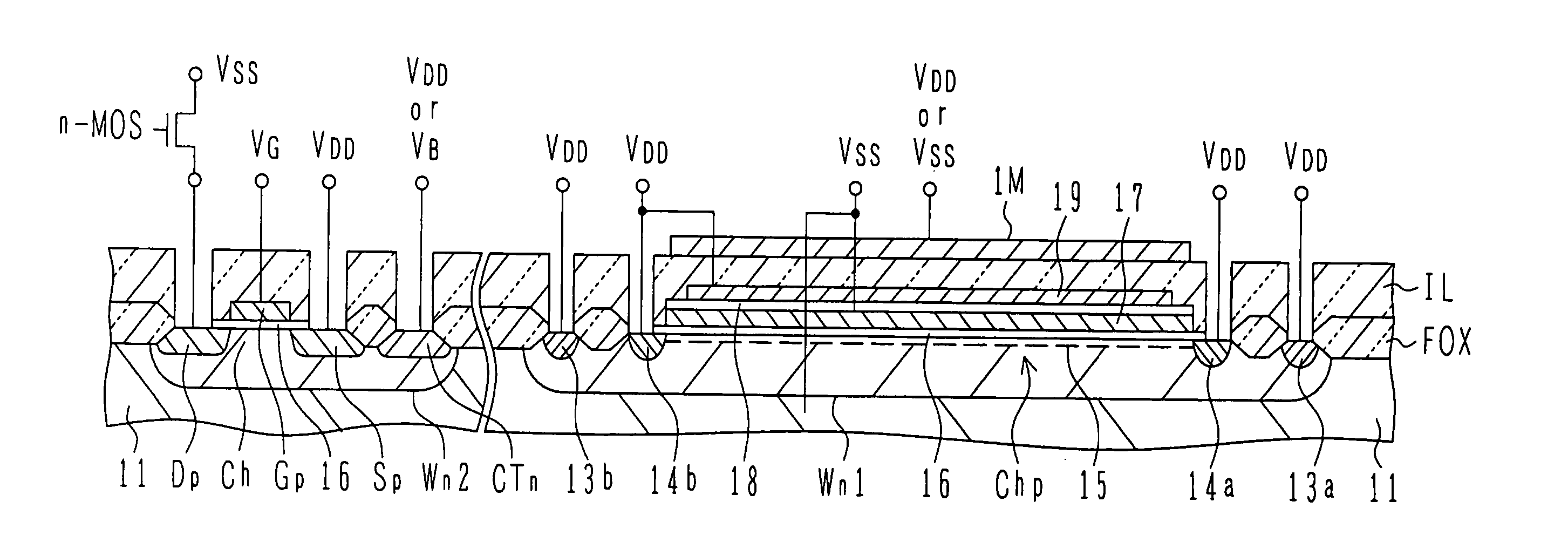 Semiconductor device with bypass capacitor