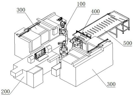 Machining production line for long axis parts