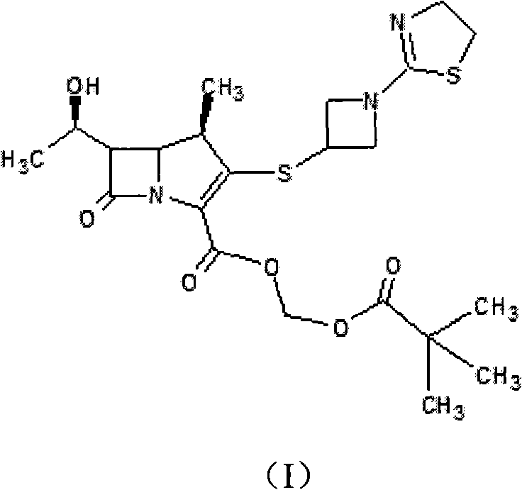 Method for purifying tebipenem by recrystallizing