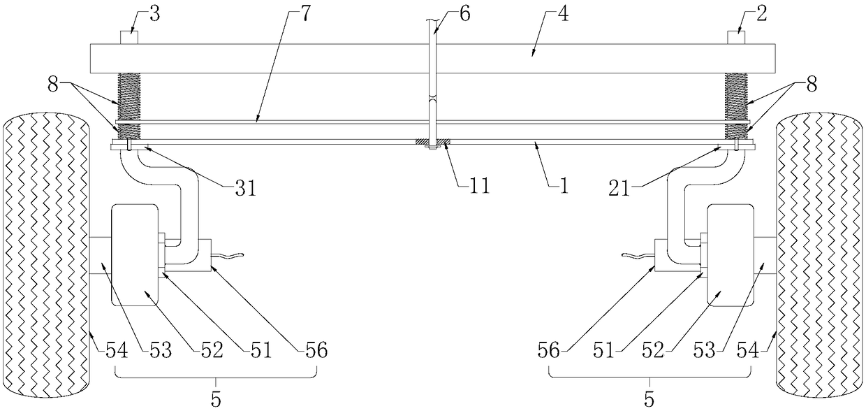 Steering mechanism of four-wheel-drive electric baby carriage for children