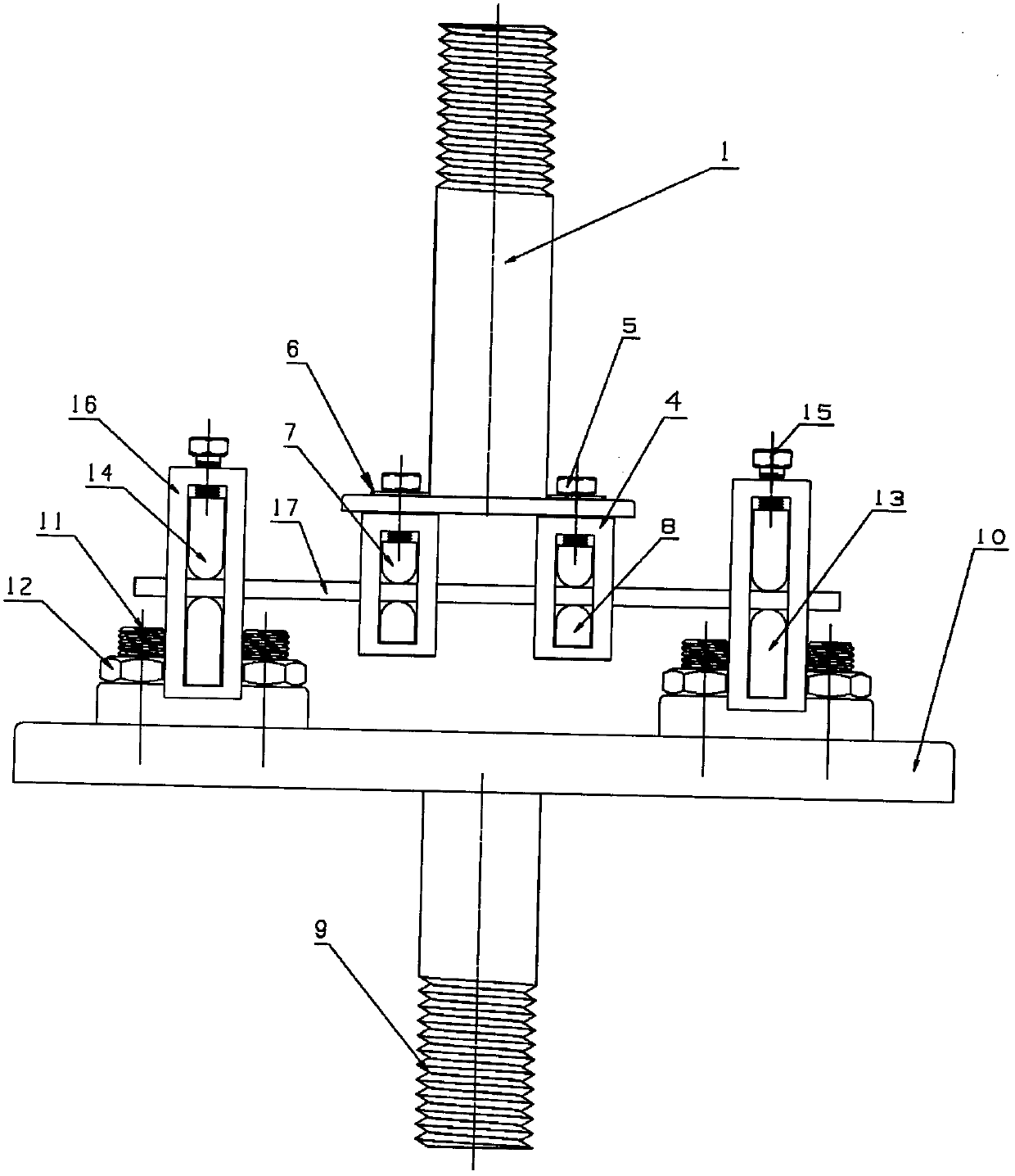 Three-point and four-point flexural fatigue general test fixture for composite material