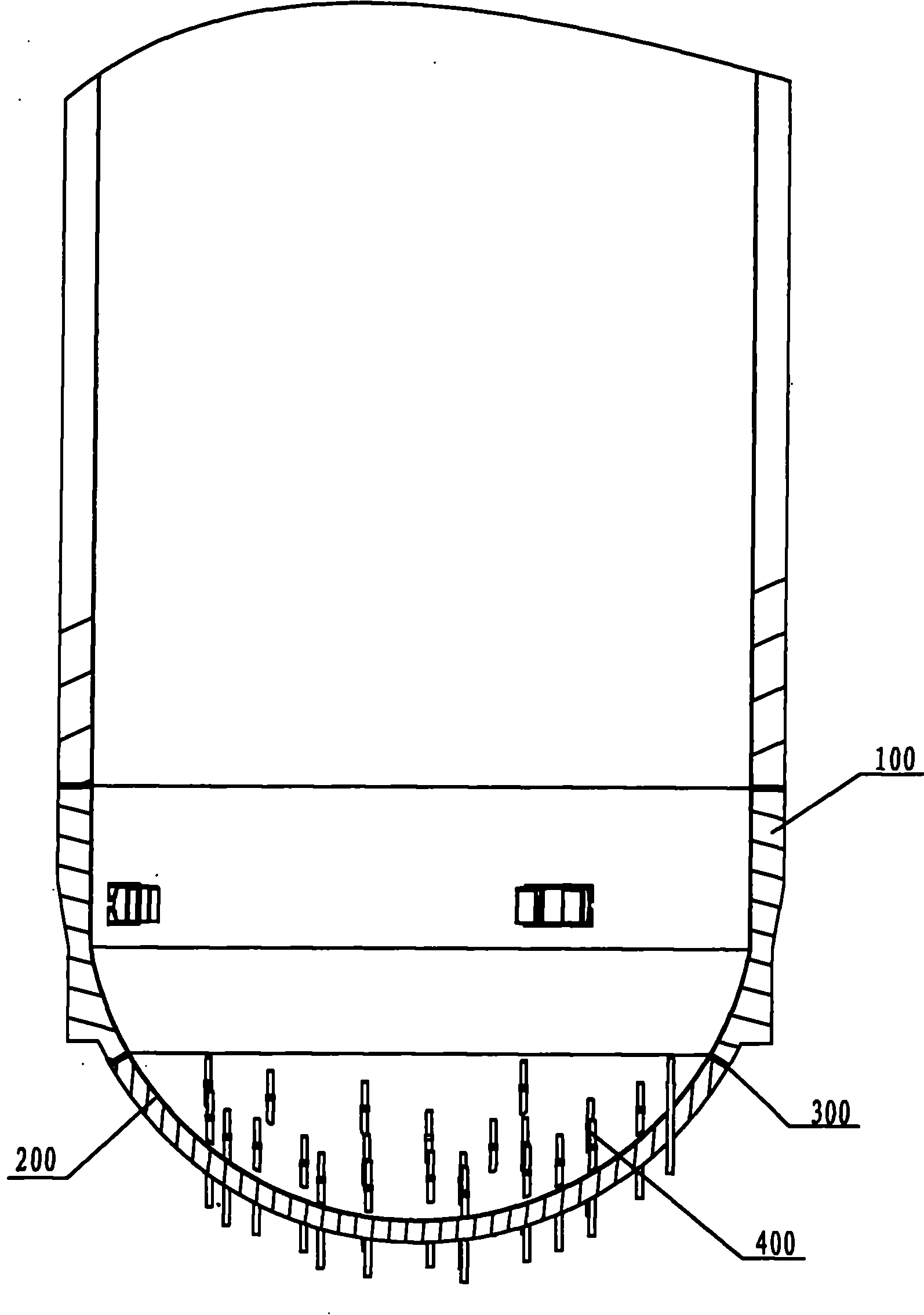 Front-end probe mechanism of reactor pressure vessel checking machine