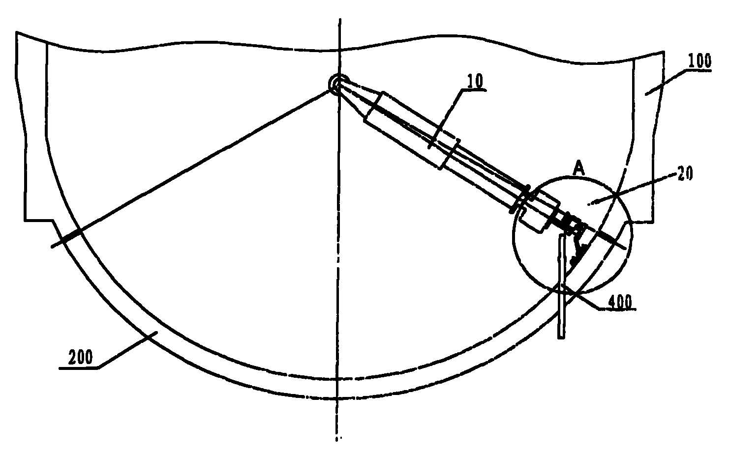 Front-end probe mechanism of reactor pressure vessel checking machine