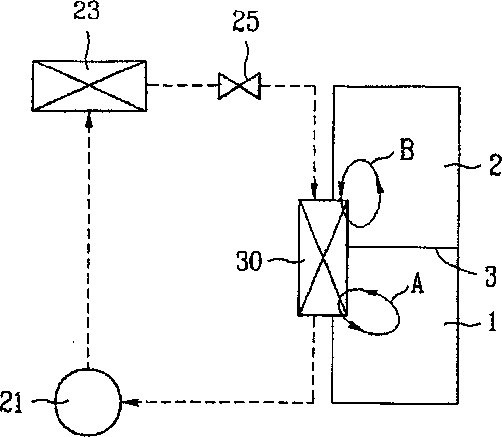 Independent refrigeration electric refrigerator