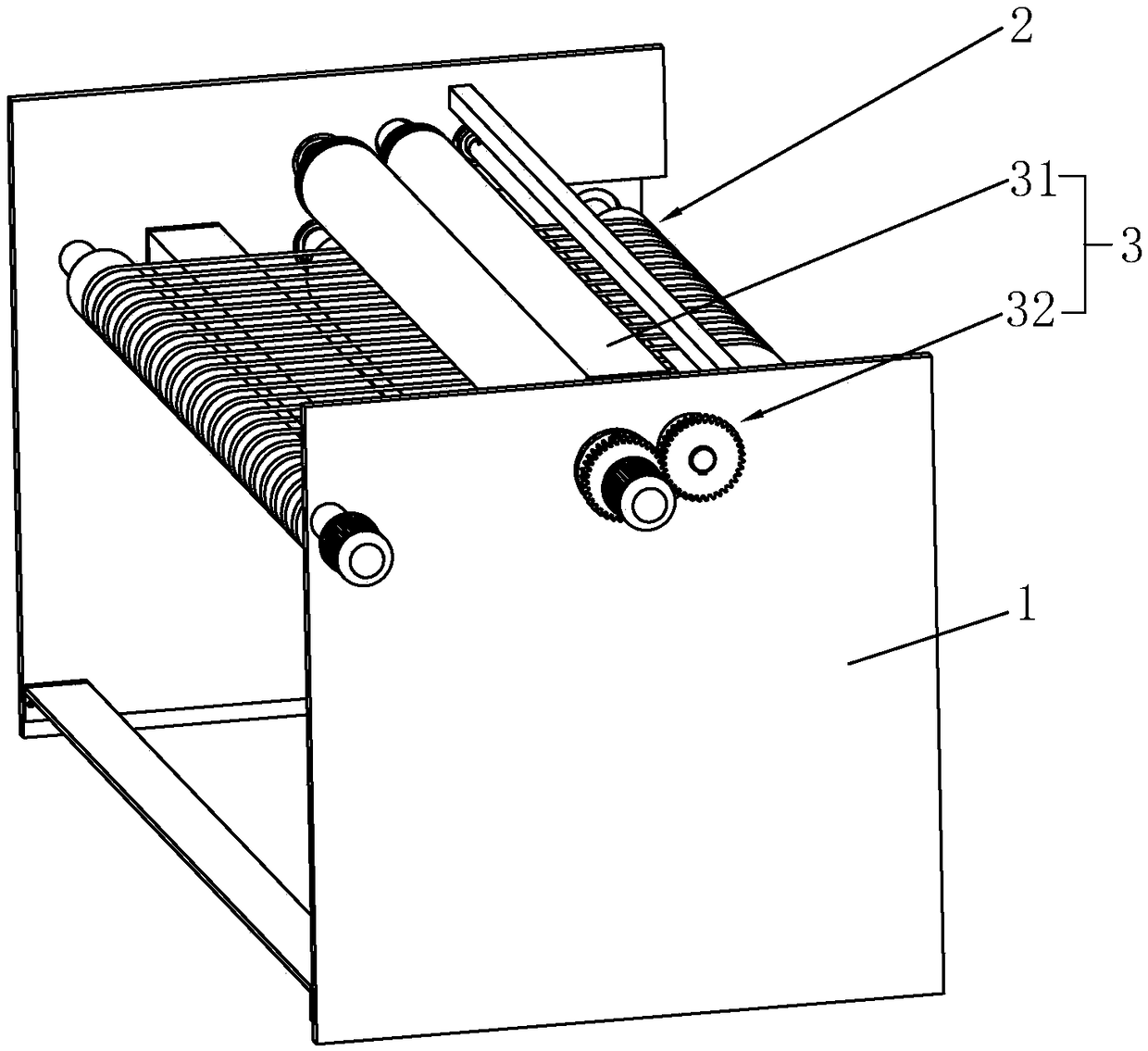 Laminating machine and gluing device thereof