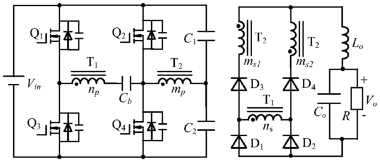 A Half-Bridge-Full-Bridge Combined DC Converter Based on Component Multiplexing